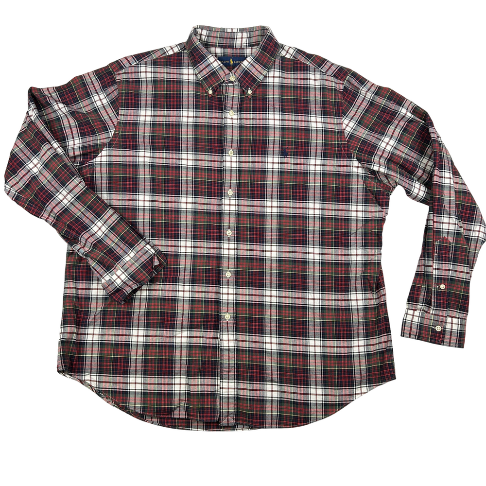 Ralph Lauren Shirt Mens XXL Plaid Button-Down Long Sleeve Classic Fit